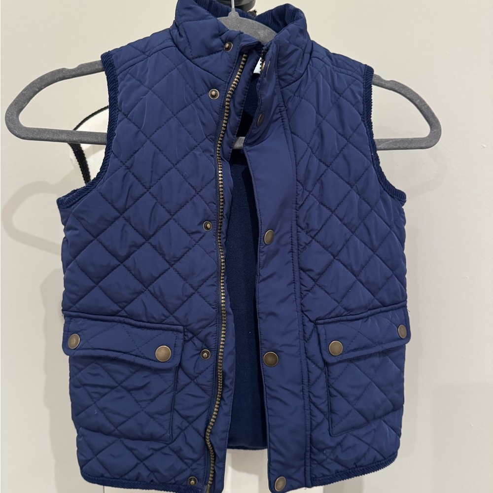 Kids Quilted Navy Vest
